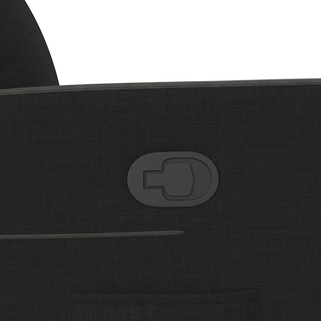 Polohovací Křeslo Černé Textil Černá