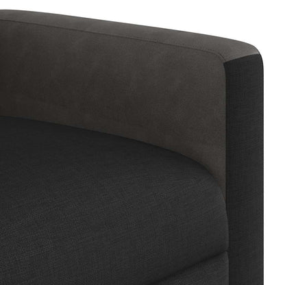 Polohovací Křeslo Černé Textil Černá