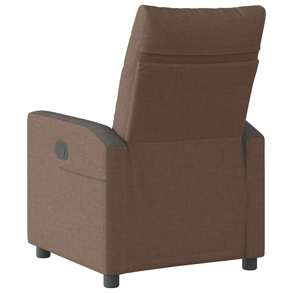 Polohovací Křeslo Hnědé Textil