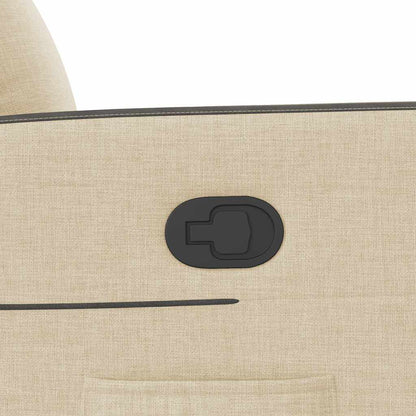 Polohovací Křeslo Krémové Textil Krémová
