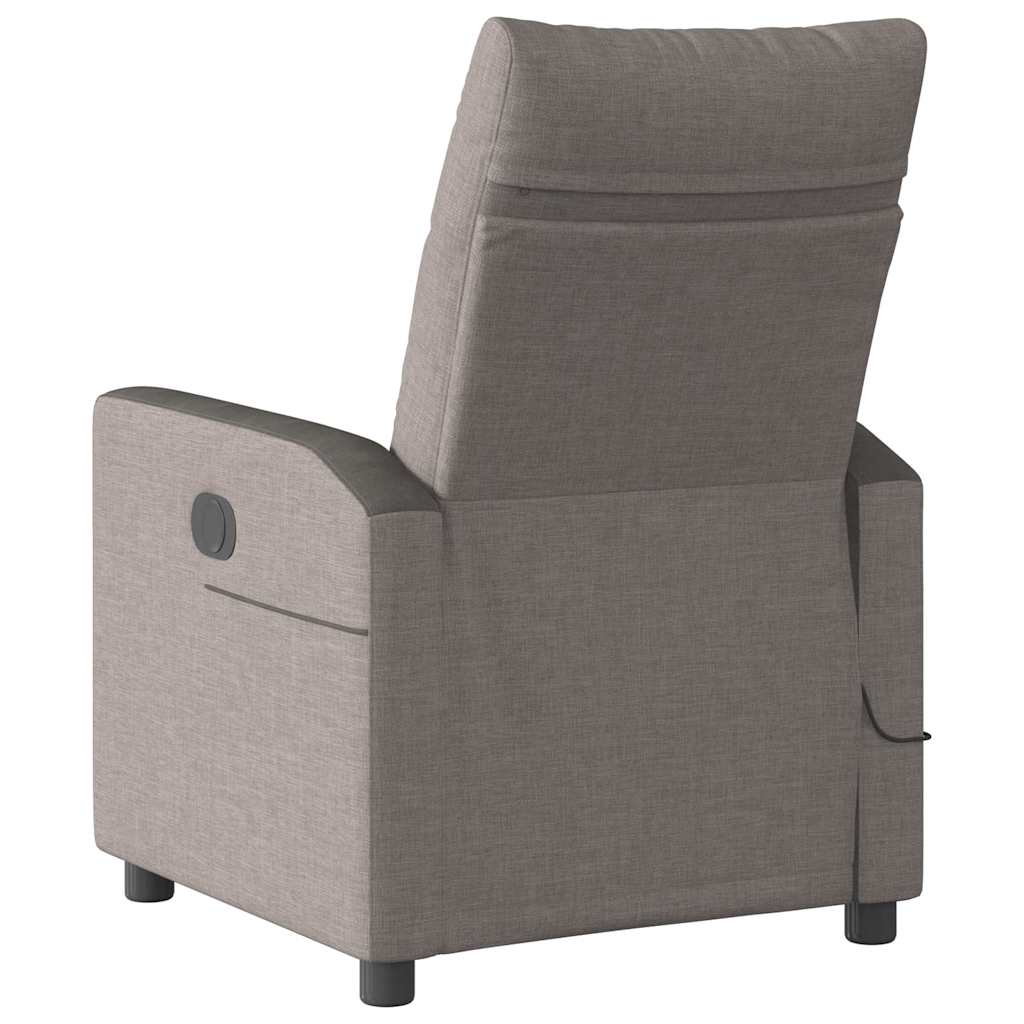 Masážní Polohovací Křeslo Textil Taupe