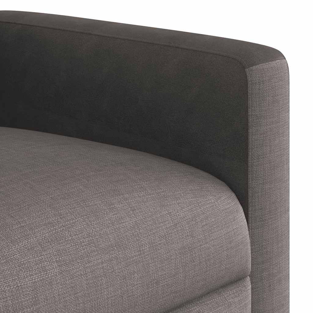 Masážní Polohovací Křeslo Textil Taupe