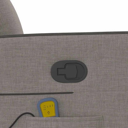Masážní Polohovací Křeslo Textil Taupe