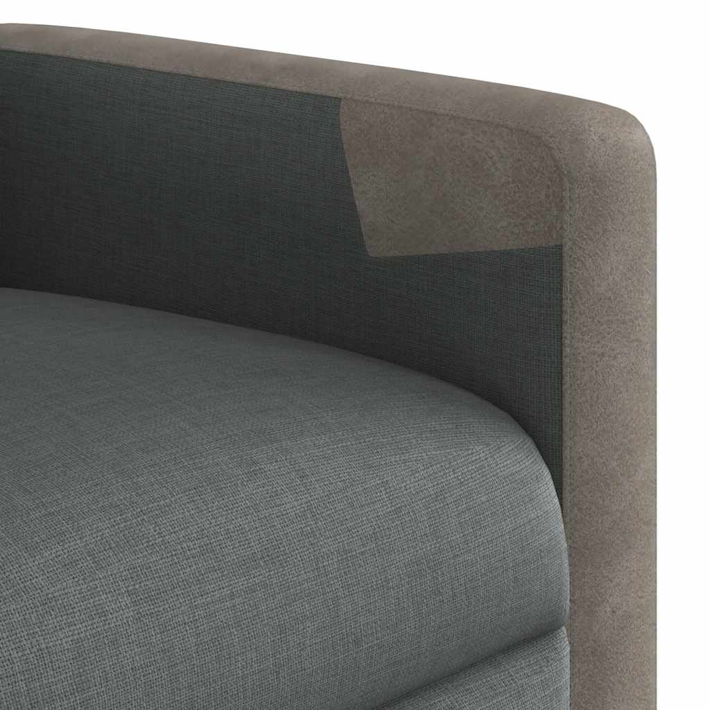 Polohovací Křeslo Tmavě Šedé Textil Tmavě Šedá