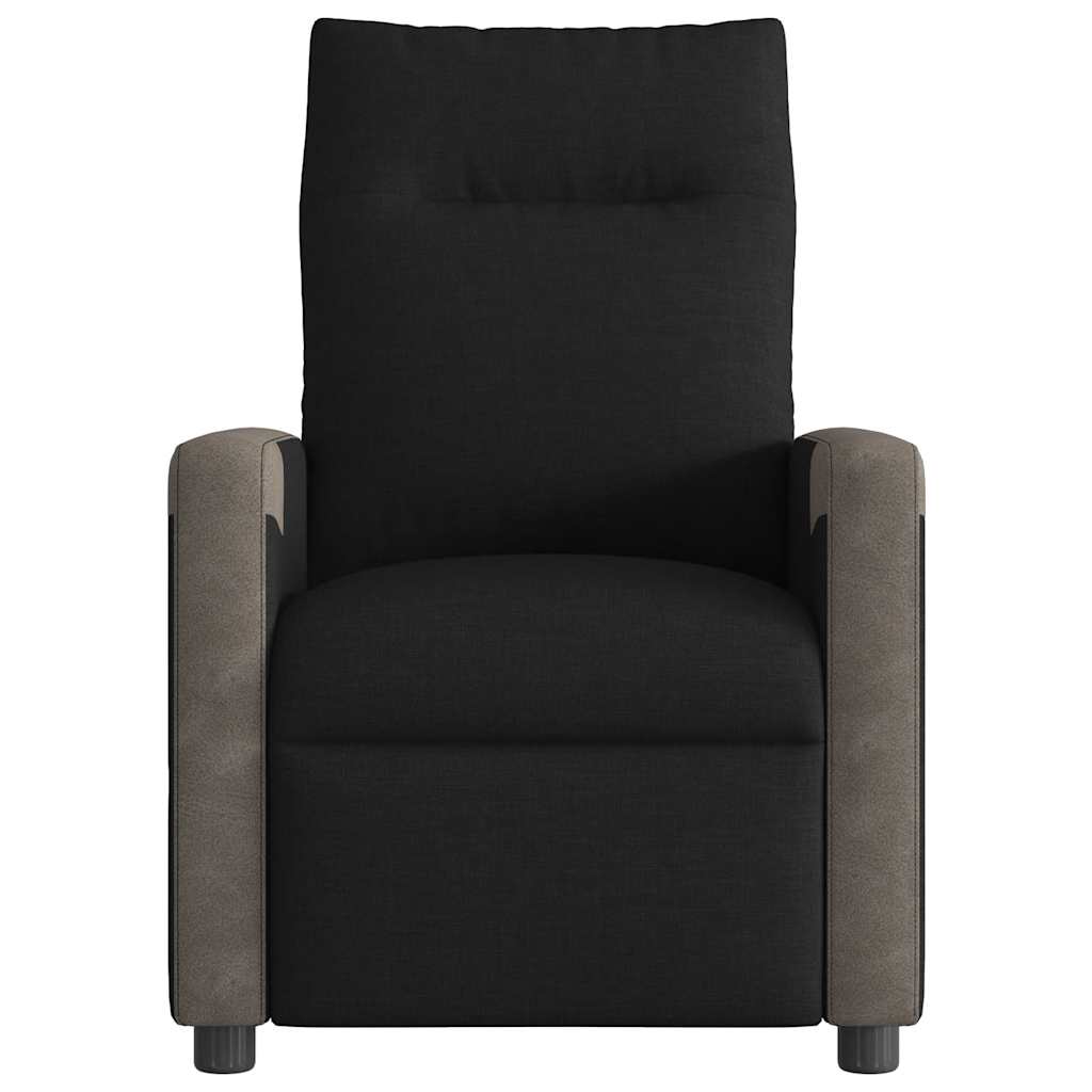 Polohovací Křeslo Černé Textil Černá
