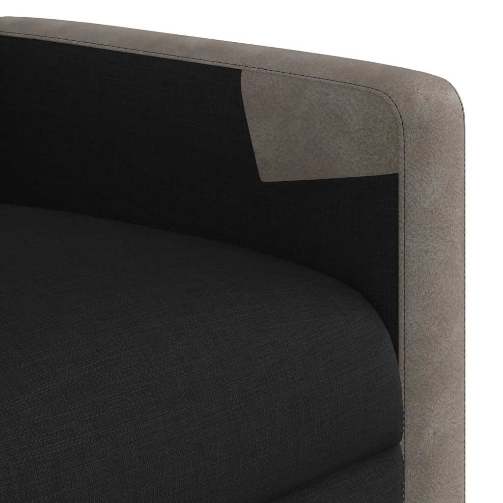 Polohovací Křeslo Černé Textil Černá
