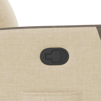 Polohovací Křeslo Krémové Textil Krémová