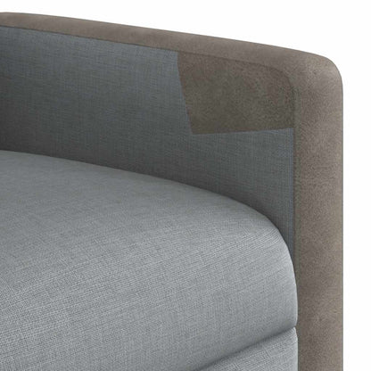 Masážní Polohovací Křeslo Světle Šedé Textil Světle Šedá