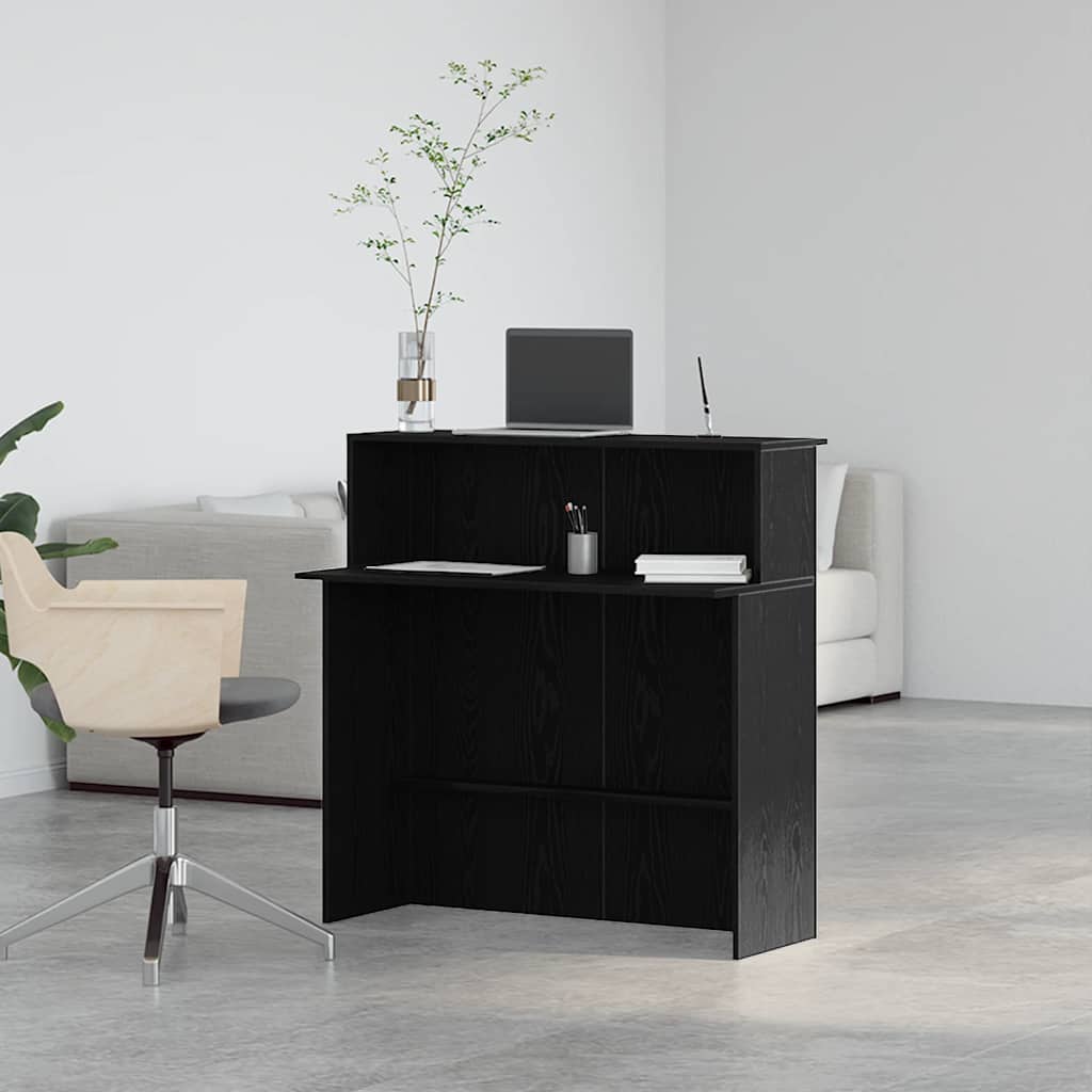 Recepční Stůl Černý 100X50X103,5 Cm Kompozitní Dřevo