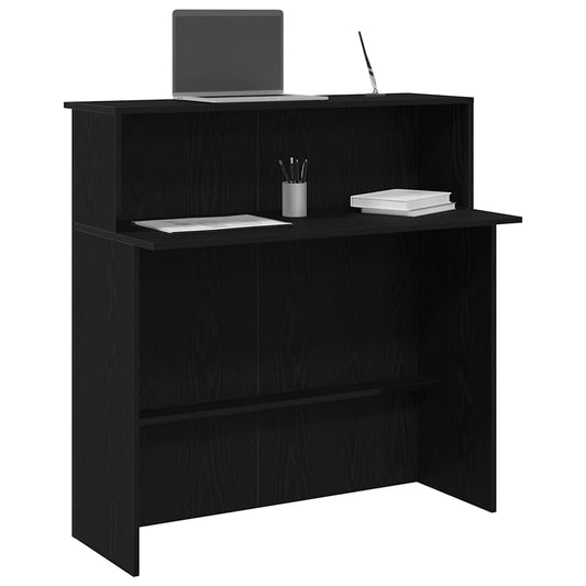 Recepční Stůl Černý 100X50X103,5 Cm Kompozitní Dřevo