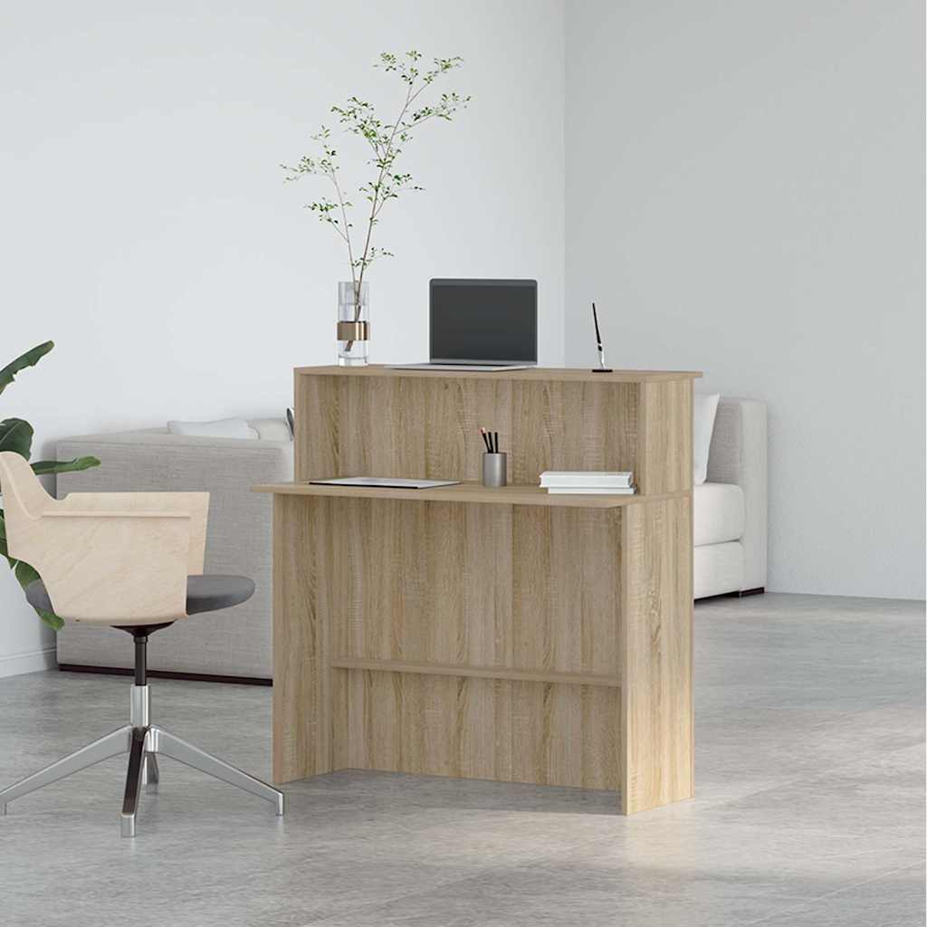 Recepční Stůl Dub Sonoma 100X50X103,5 Cm, Konstrukční Dřevo