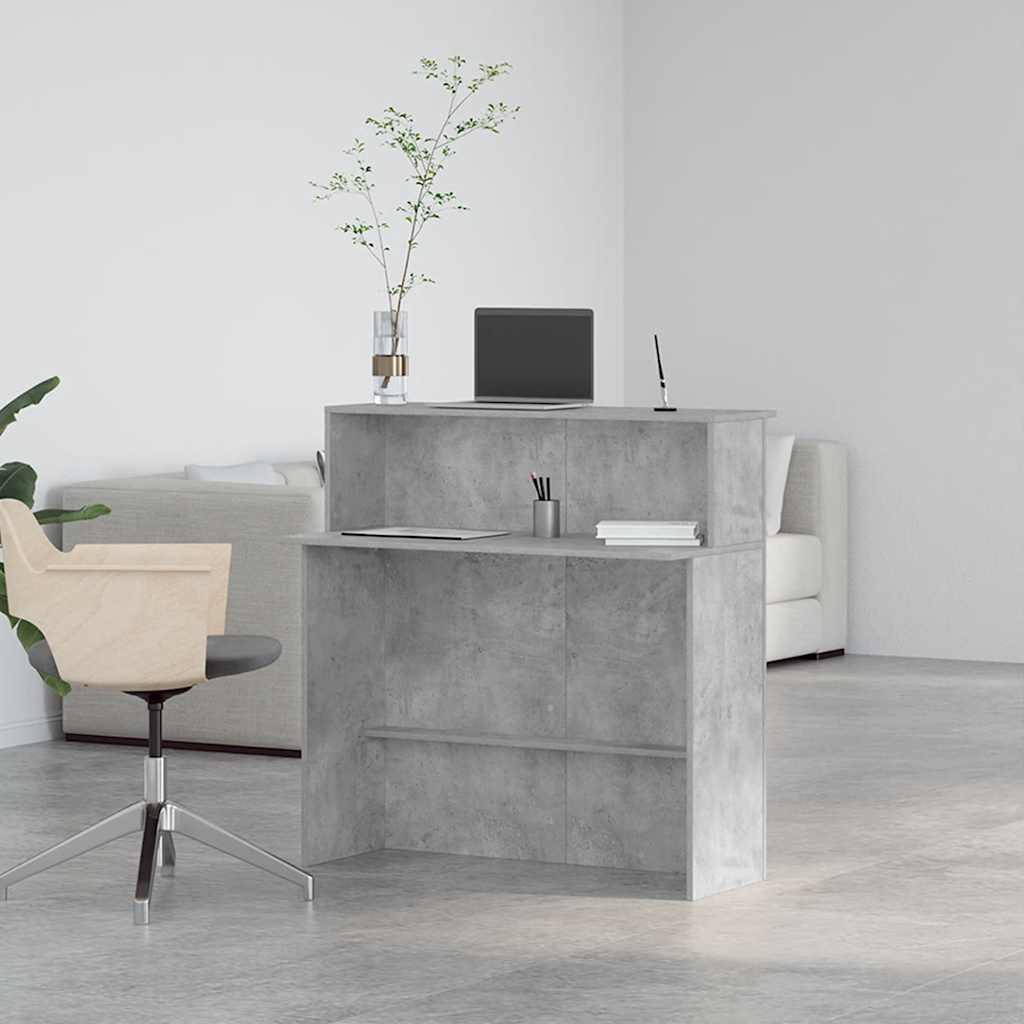 Recepční Stůl Betonově Šedý 100X50X103,5 Cm Kompozitní Dřevo