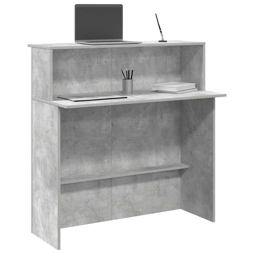 Recepční Stůl Betonově Šedý 100X50X103,5 Cm Kompozitní Dřevo