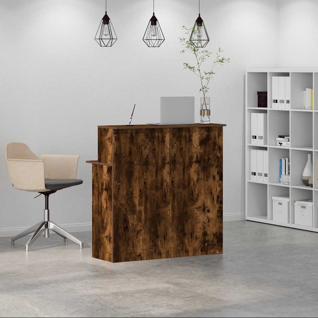 Recepční Stůl Kouřový Dub 100X50X103,5 Cm Kompozitní Dřevo