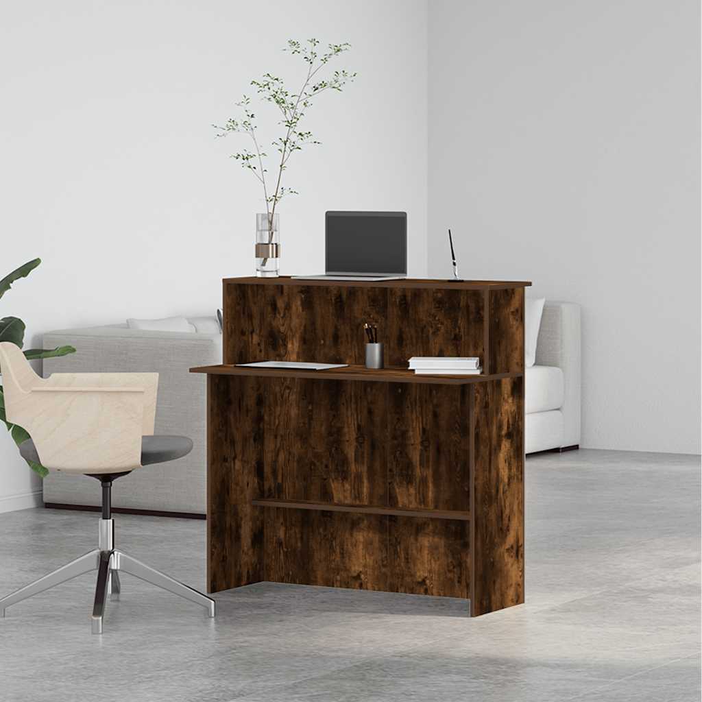 Recepční Stůl Kouřový Dub 100X50X103,5 Cm Kompozitní Dřevo