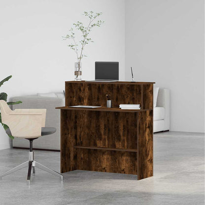 Recepční Stůl Kouřový Dub 100X50X103,5 Cm Kompozitní Dřevo