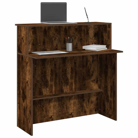 Recepční Stůl Kouřový Dub 100X50X103,5 Cm Kompozitní Dřevo