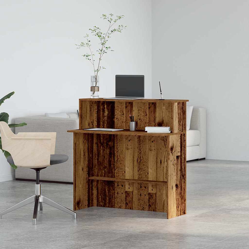 Recepční Stůl Starého Dřeva 100X50X103,5 Cm Kompozitní Dřevo
