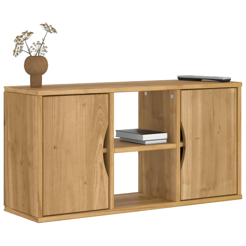 Tv Skříňka Se Zásuvkou "Odda" 79X24X40 Cm Borovicový Masiv