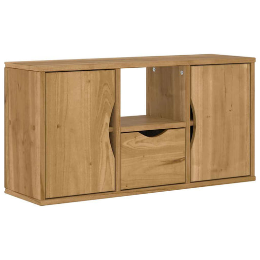 Tv Skříňka Se Zásuvkou "Odda" 79X24X40 Cm Borovicový Masiv