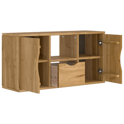 Tv Skříňka Se Zásuvkou "Odda" 79X24X40 Cm Borovicový Masiv