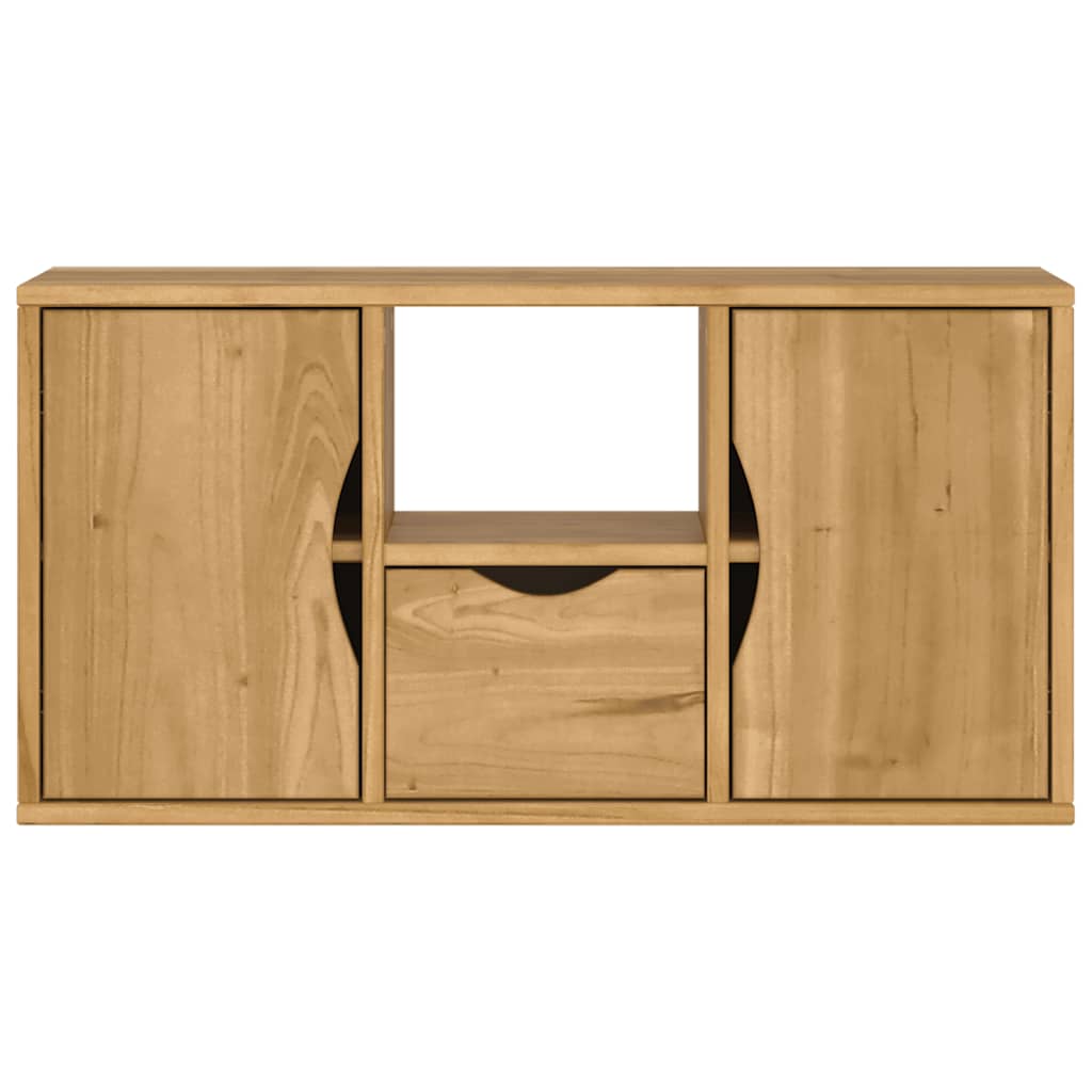 Tv Skříňka Se Zásuvkou "Odda" 79X24X40 Cm Borovicový Masiv