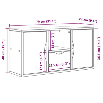 Tv Skříňka Se Zásuvkou "Odda" 79X24X40 Cm Borovicový Masiv