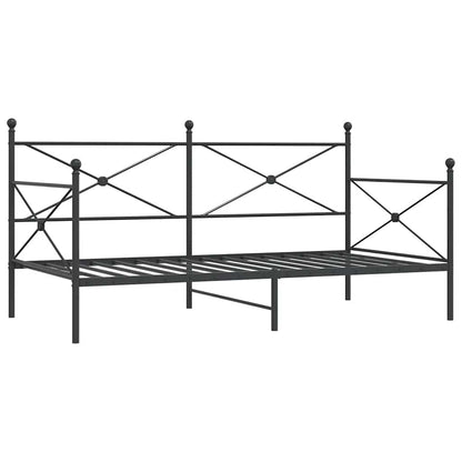Válenda Bez Matrace Černá 107X203 Cm Ocel