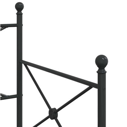 Válenda Se Přistýlkou Bez Matrace Černá 75 X 190 Cm Ocel