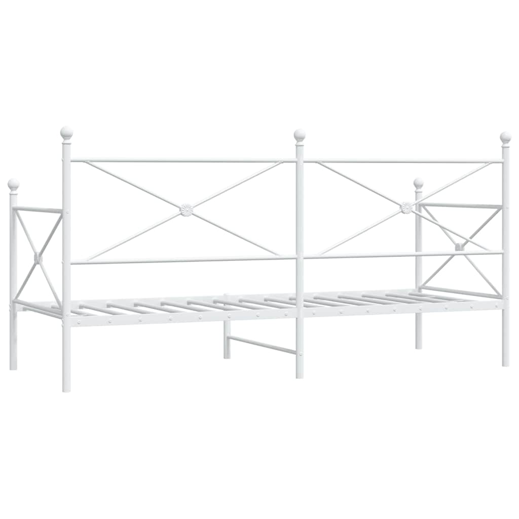Válenda Bez Matrace Bílá 90X200 Cm Ocel