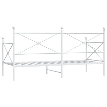 Válenda Bez Matrace Bílá 90X200 Cm Ocel
