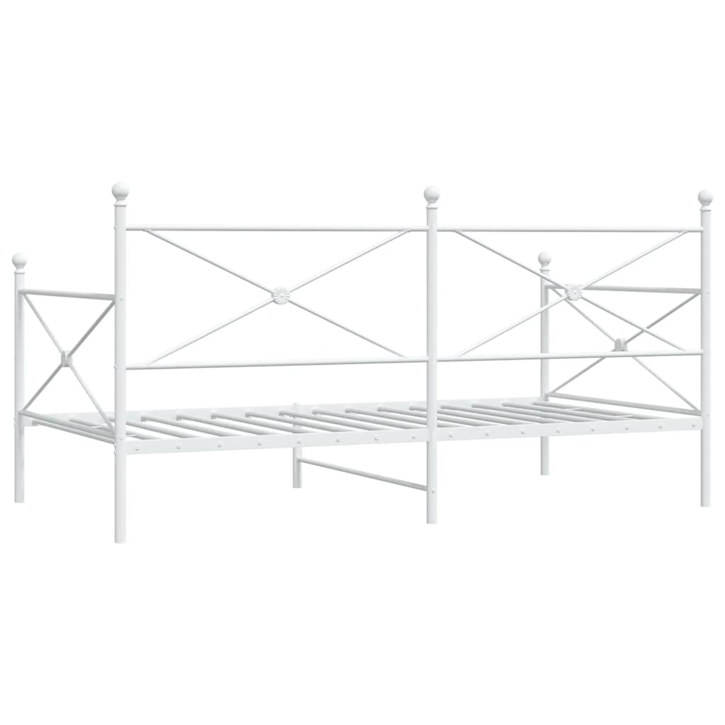 Válenda Bez Matrace Bílá 100X200 Cm Ocel