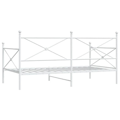 Válenda Bez Matrace Bílá 100X200 Cm Ocel