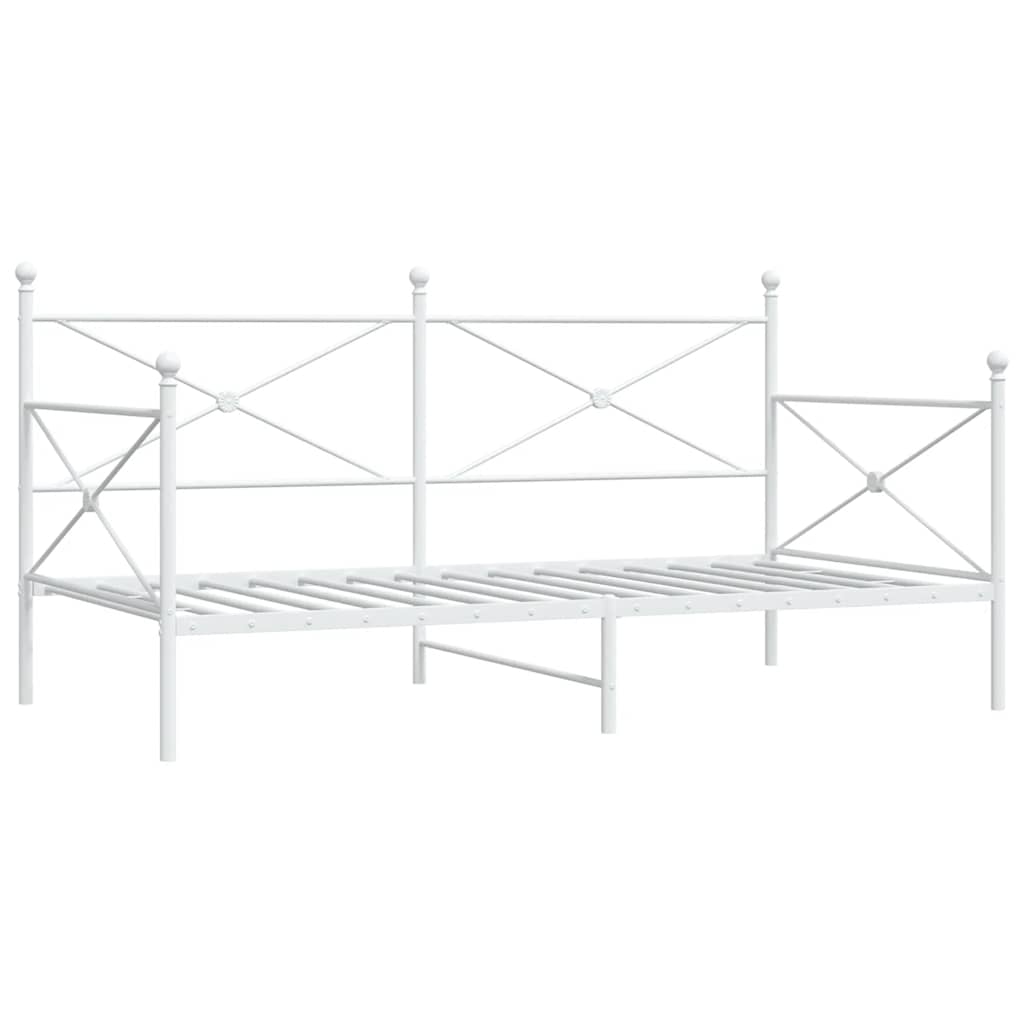 Válenda Bez Matrace Bílá 107X203 Cm Ocel