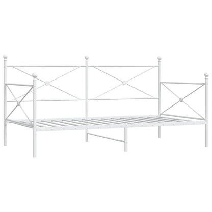 Válenda Bez Matrace Bílá 107X203 Cm Ocel