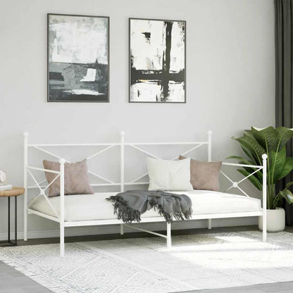 Válenda Bez Matrace Bílá 107X203 Cm Ocel