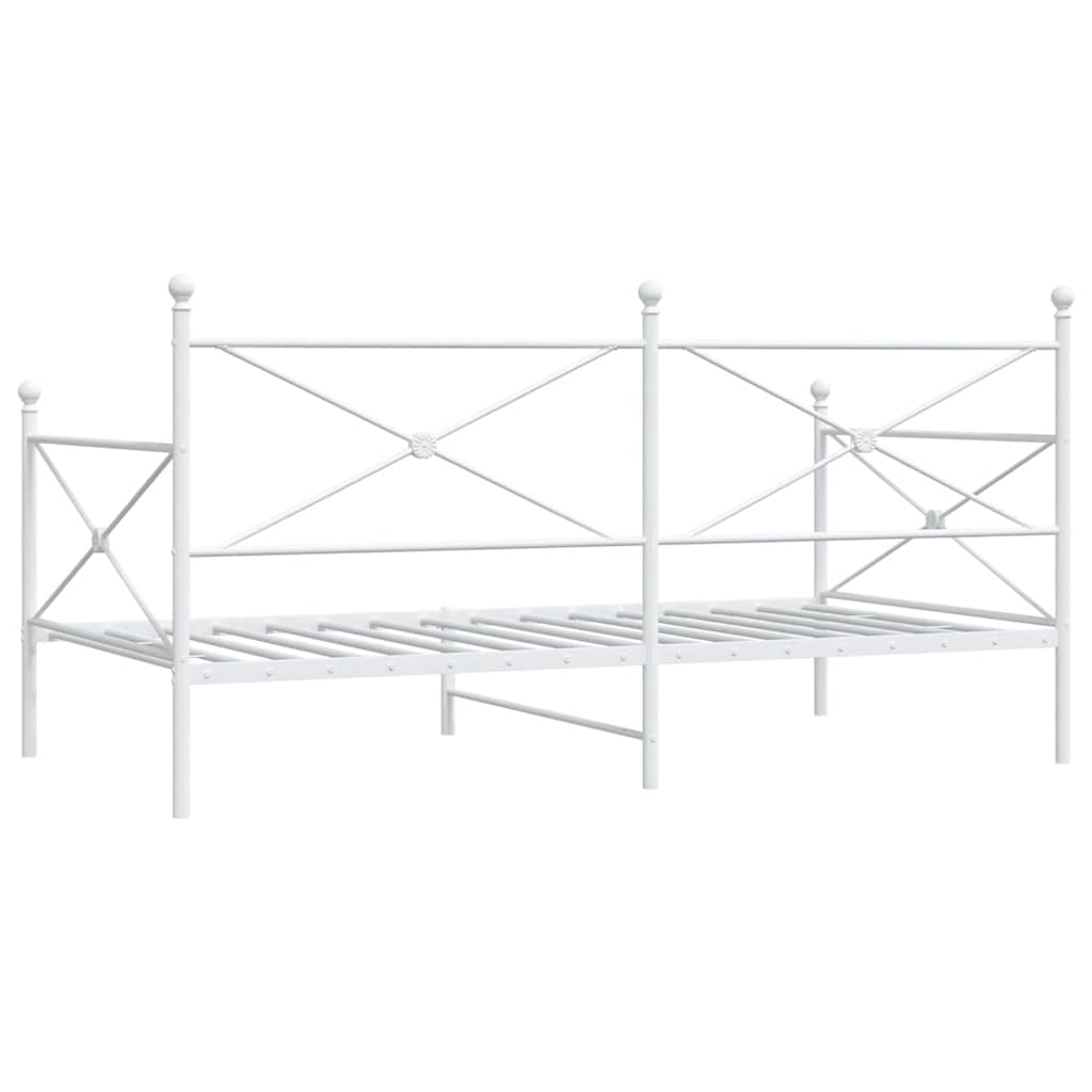 Válenda Bez Matrace Bílá 107X203 Cm Ocel