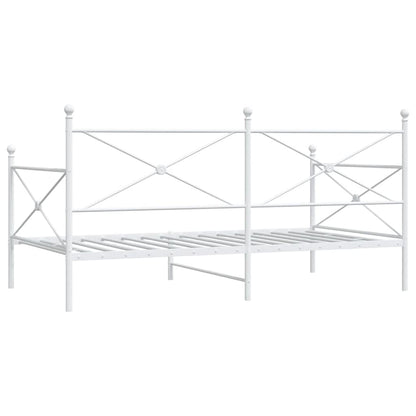 Válenda Bez Matrace Bílá 107X203 Cm Ocel