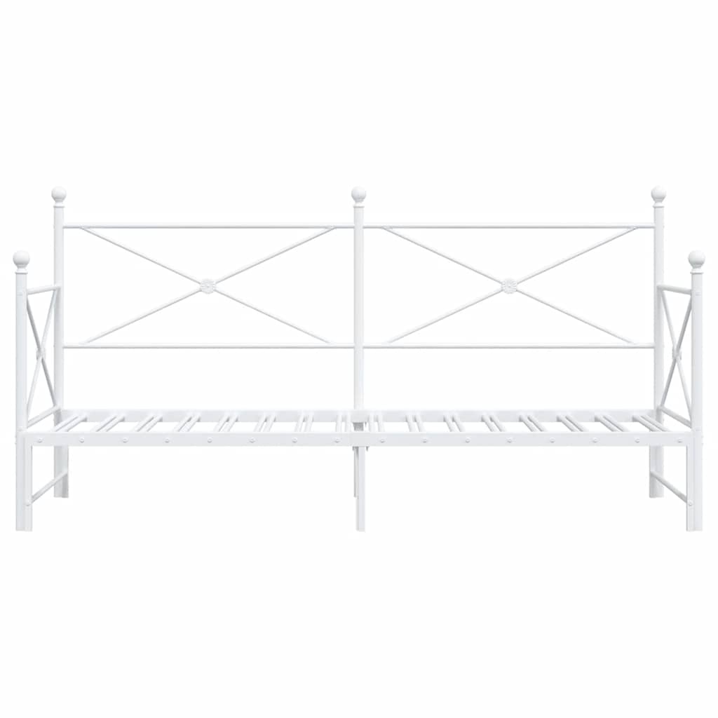 Válenda Se Přistýlkou Bez Matrace Bílá 75 X 190 Cm Ocel