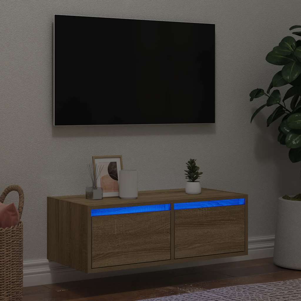 Nástěnný Noční Stolek S Led Osvětlením