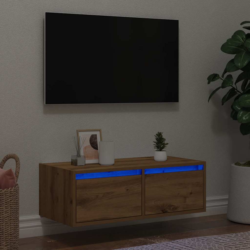 Nástěnný Noční Stolek S Led Osvětlením
