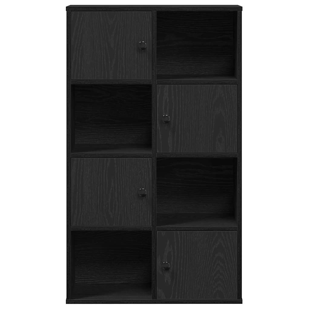 Knihovna Černý Dub 60X24X101,5 Cm Kompozitní Dřevo Černá