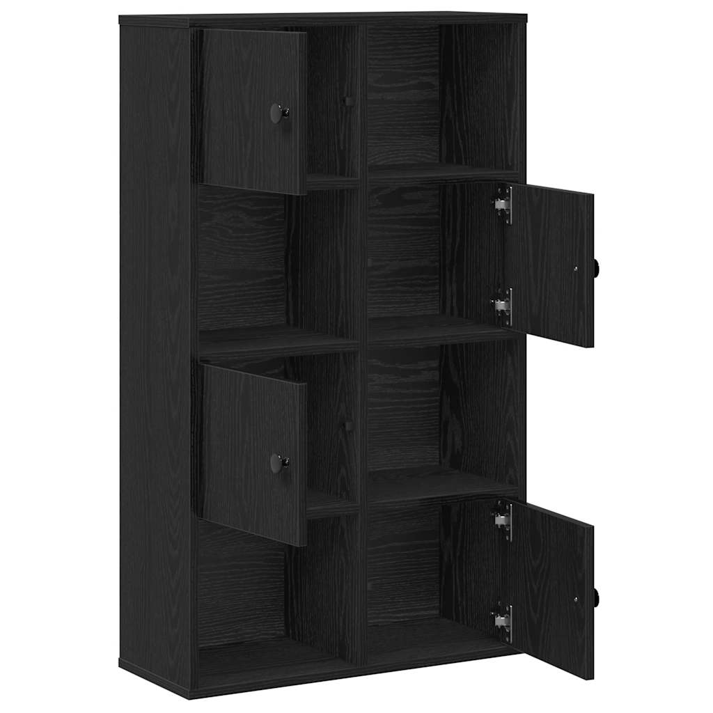 Knihovna Černý Dub 60X24X101,5 Cm Kompozitní Dřevo Černá