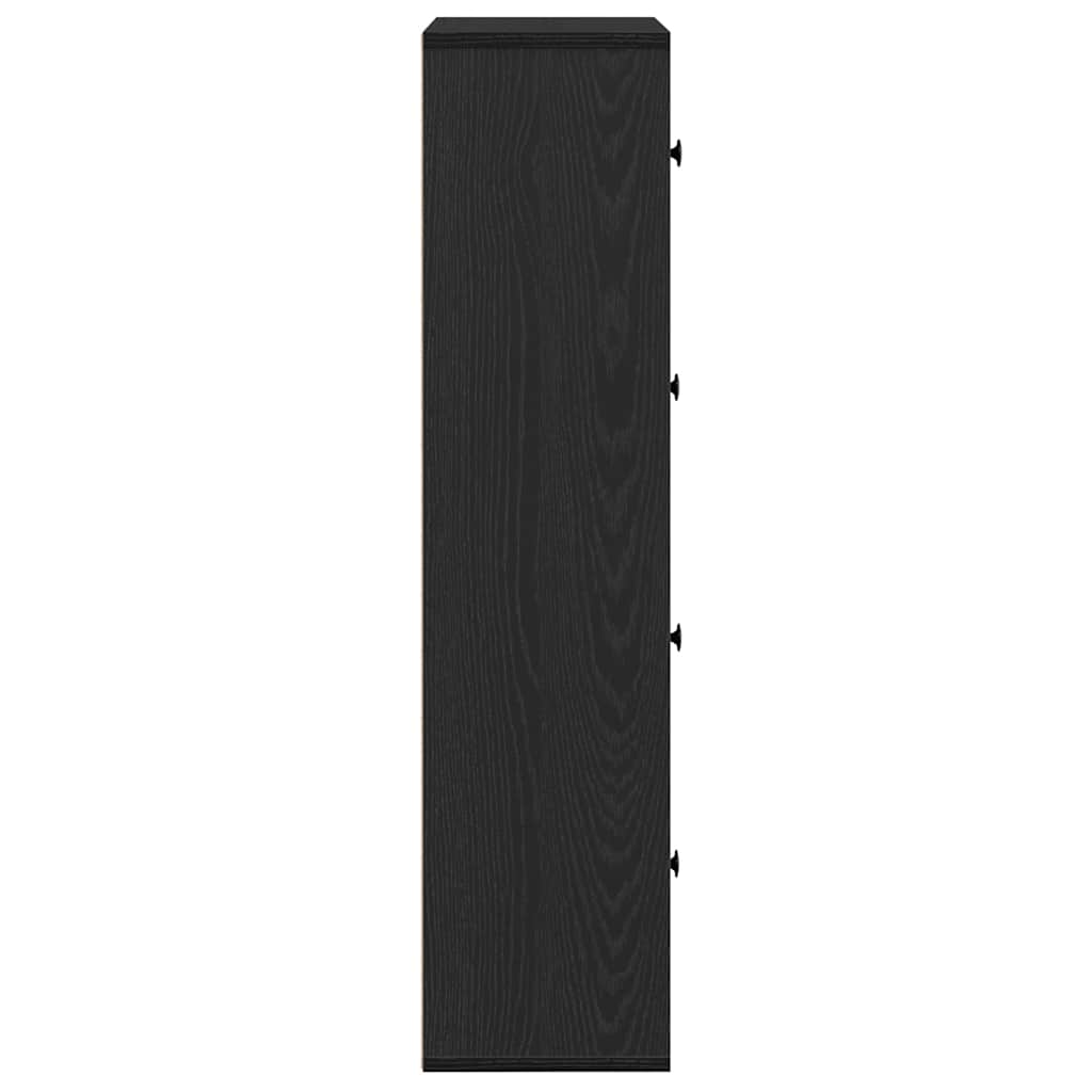 Knihovna Černý Dub 60X24X101,5 Cm Kompozitní Dřevo Černá