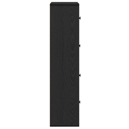 Knihovna Černý Dub 60X24X101,5 Cm Kompozitní Dřevo Černá