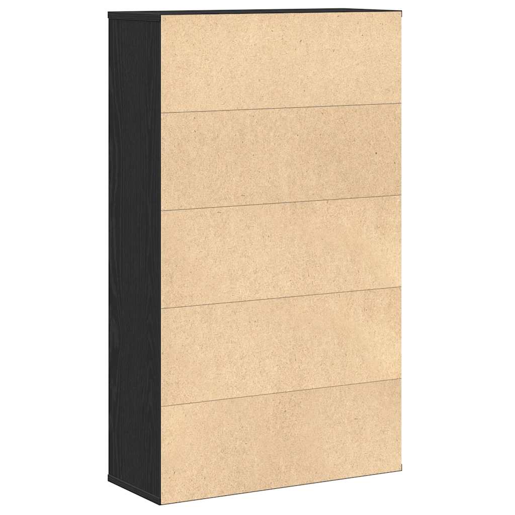 Knihovna Černý Dub 60X24X101,5 Cm Kompozitní Dřevo Černá