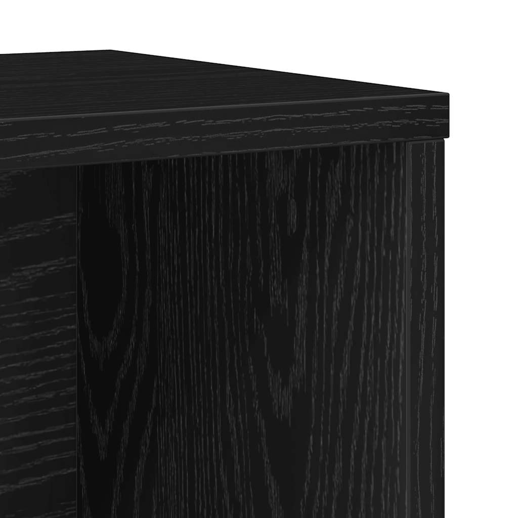 Knihovna Černý Dub 60X24X101,5 Cm Kompozitní Dřevo Černá