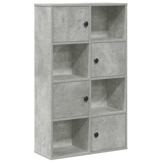 Knihovna Betonově Šedá 60X24X101,5 Cm Kompozitní Dřevo Betonová Šedá