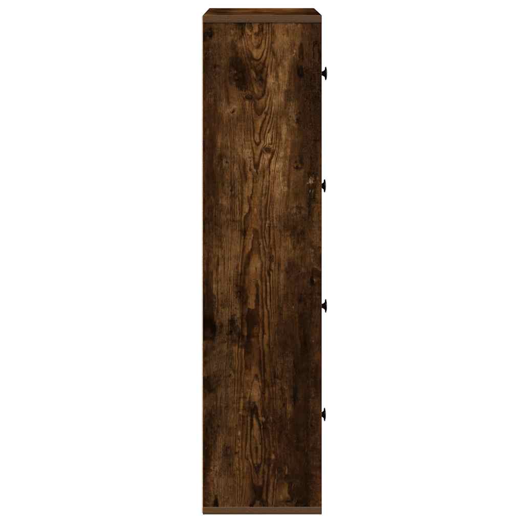 Knihovna 60X24X101,5 Cm Kompozitní Dřevo Kouřový Dub
