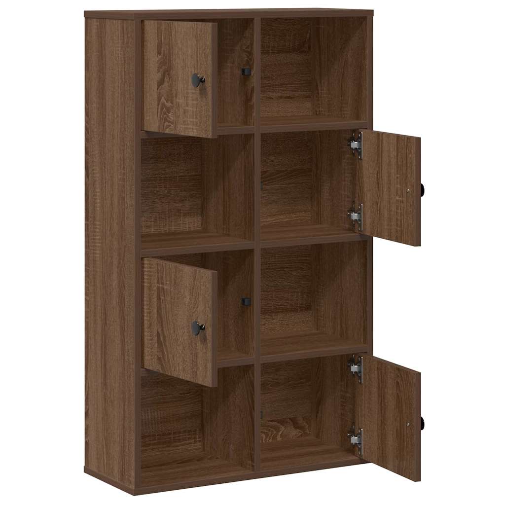 Knihovna 60X24X101,5 Cm Kompozitní Dřevo Hnědý Dub